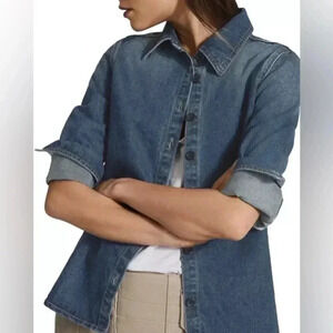 Reiss | Manda Denim Long Sleeve Shirt / Jacket